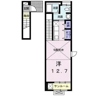 クリーン・カーサ東島【2階】の間取り