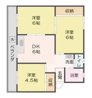 富士見台アパート2【4階】の間取り