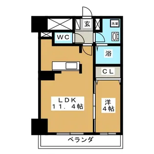 バロンドール【10階】の間取り