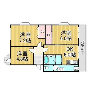 木津山ハウス【1階】の間取り