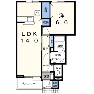 ピュア・パレス【1階】の間取り