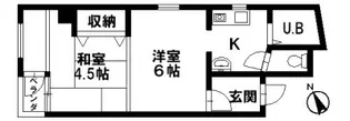 クレセント野町【3階】の間取り