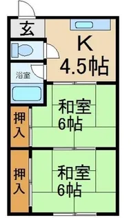 西禁野グリーンハイツ【2階】の間取り
