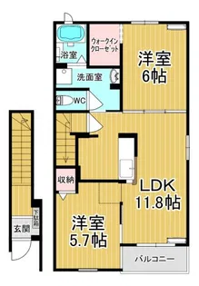 ファースト・リングV【2階】の間取り