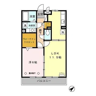 グランフィールド松江II【1階】の間取り