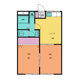 レジデンス筑摩【1階】の間取り