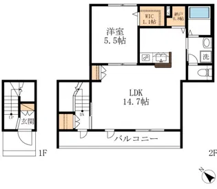 ベルツリー【2階】の間取り