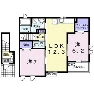 KKハイツ【2階】の間取り