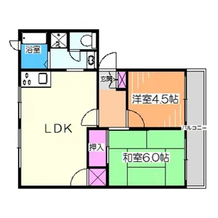 ルミエール大野芝【1階】の間取り