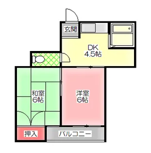 秀和第2ハイツ【2階】の間取り