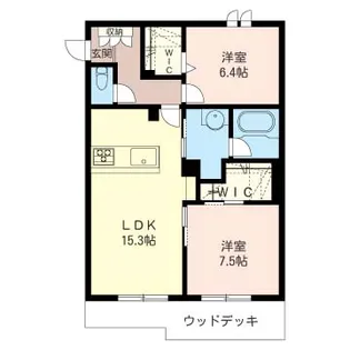 シャーメゾン シャノワール【1階】の間取り