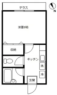 ハイツティーエム【1階】の間取り