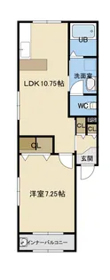 フラットワン【2階】の間取り