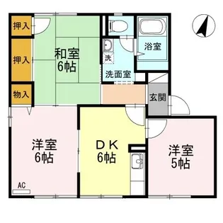 フレグランス上ノ山 B棟【1階】の間取り