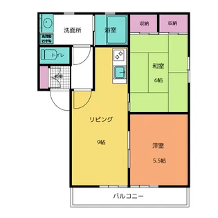 ファミール新土河原【2階】の間取り