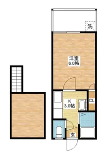 クイーンパレス坂本【1階】の間取り