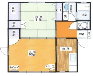 サンハイツオヤマ【2階】の間取り