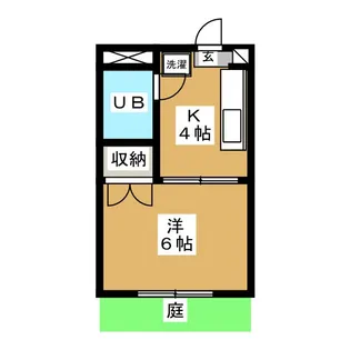ヒルサイドメゾネット【1階】の間取り