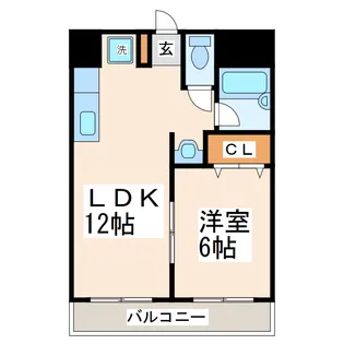 プレジデント島崎【5階】の間取り