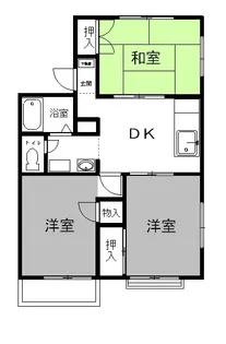 サンフラワーB【2階】の間取り