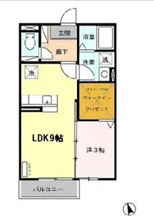 エスプワール矢倉下【2階】の間取り