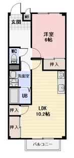 ラ・フィオーレ【2階】の間取り