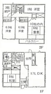 広島県福山市伊勢丘6【一戸建】の間取り