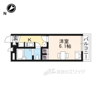 レオパレスジュネスいぶき【2階】の間取り
