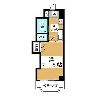クレール小林【6階】の間取り