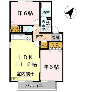 アルカディアD棟【1階】の間取り