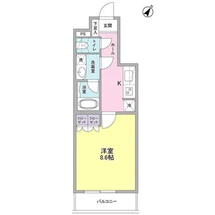 ヴィセオ幡ヶ谷【1階】の間取り