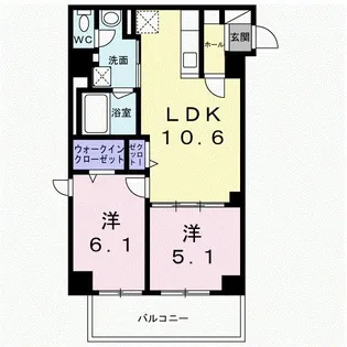 九条3丁目マンション(027477101)【4階】の間取り