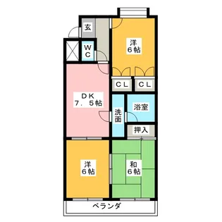 サマータイハイツ【4階】の間取り