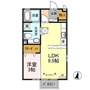 ヴェルデ・ナチュールIII【1階】の間取り