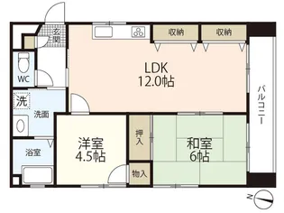 クレスト庚午南【4階】の間取り