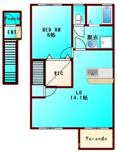 フロンティアI【2階】の間取り