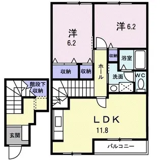 ニューフラットC【2階】の間取り