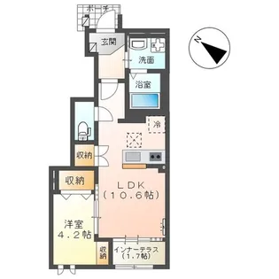 1LDKの間取り画像