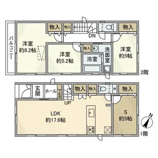 東京都大田区南久が原1【一戸建】の間取り