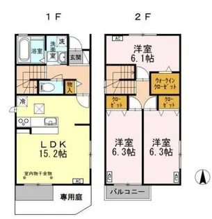 静岡県浜松市中央区西伊場町【一戸建】の間取り
