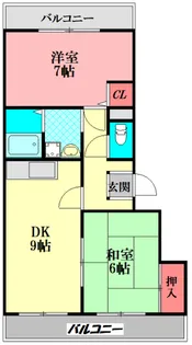 ヴィラヴェールB【2階】の間取り