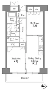 レジディア芝浦【9階】の間取り