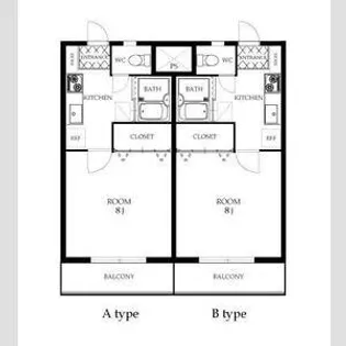 バーシティハウス泉A【4階】の間取り