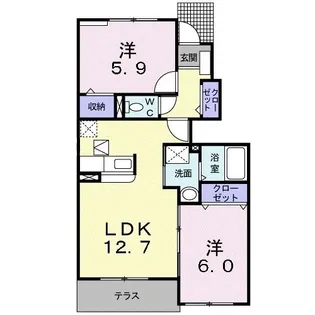 Sweet Garden C【1階】の間取り