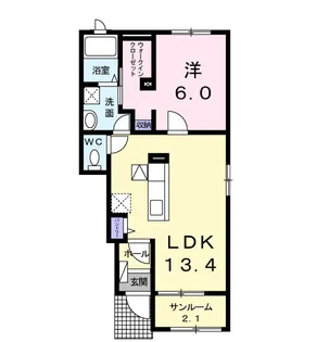ネオ・ガジュマルA【2階】の間取り