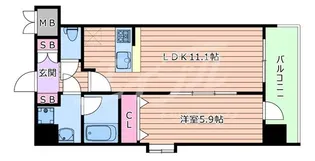 スプランディッド梅田北【6階】の間取り
