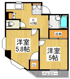 メゾン・ラ・プラト【3階】の間取り