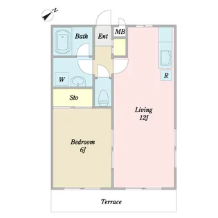 1LDKの間取り画像