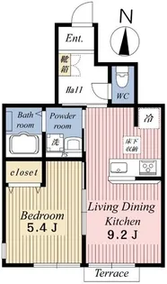 東京都中野区中央4【アパート】の間取り