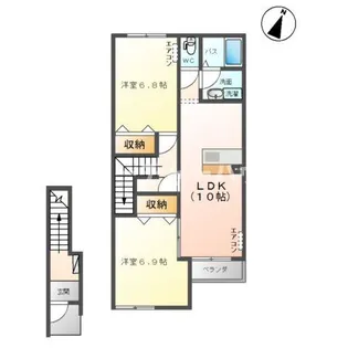 ラ ミア カーサ【2階】の間取り